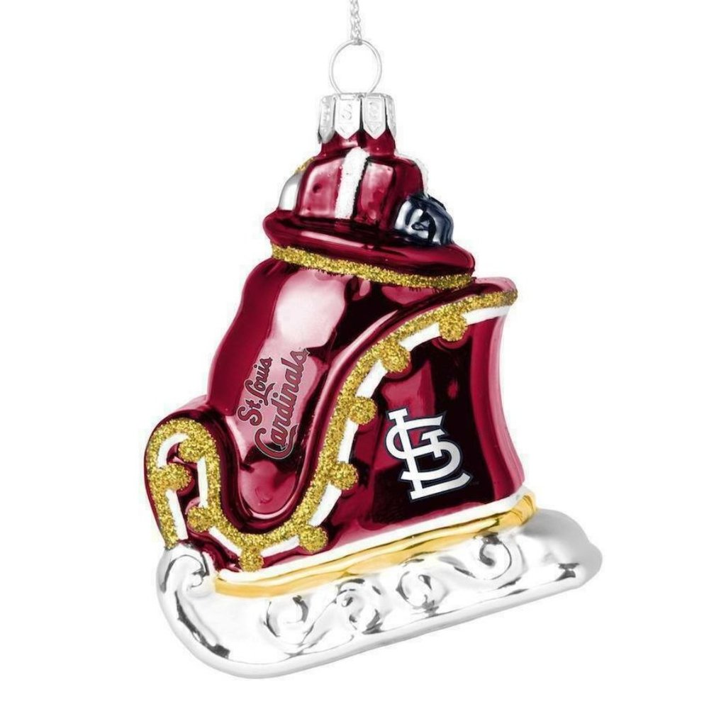 ST LOUIS CARDINALS GLITTER SLEIGH CHRISTMAS X-MAS